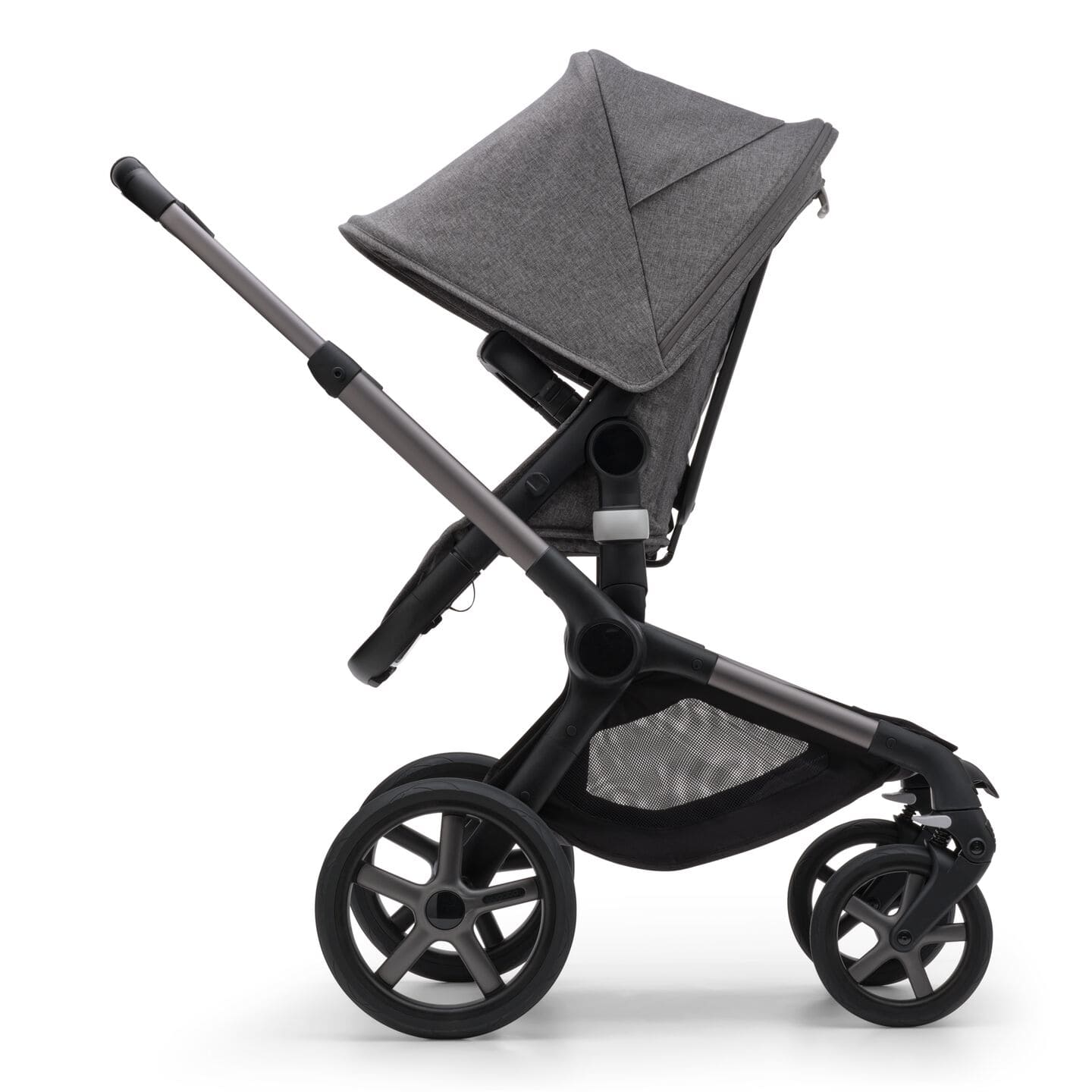 Bugaboo Fox 5 Bassinet & Seat Stroller - Graphite Chassis-Grey Mélange - Luna Baby Store Miami