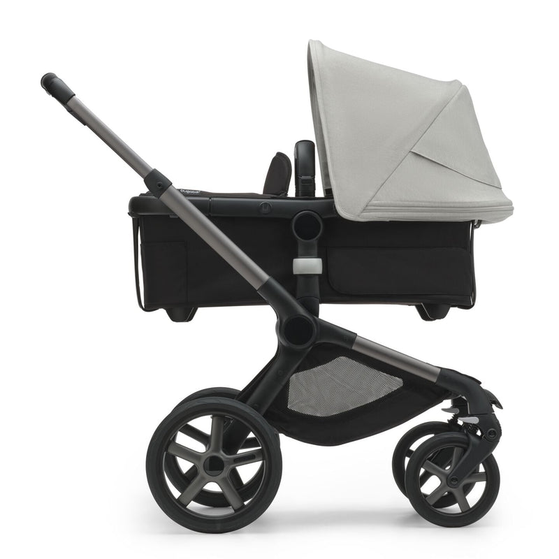 Bugaboo Fox 5 Bassinet & Seat Stroller - Graphite Chassis - Misty White/Black - Luna Baby Store Miami