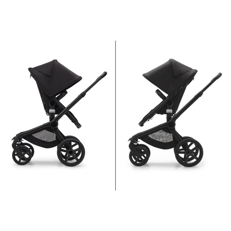 Bugaboo Fox 5 Bassinet & Seat Stroller - Graphite Chassis - Misty White/Black - Luna Baby Store Miami