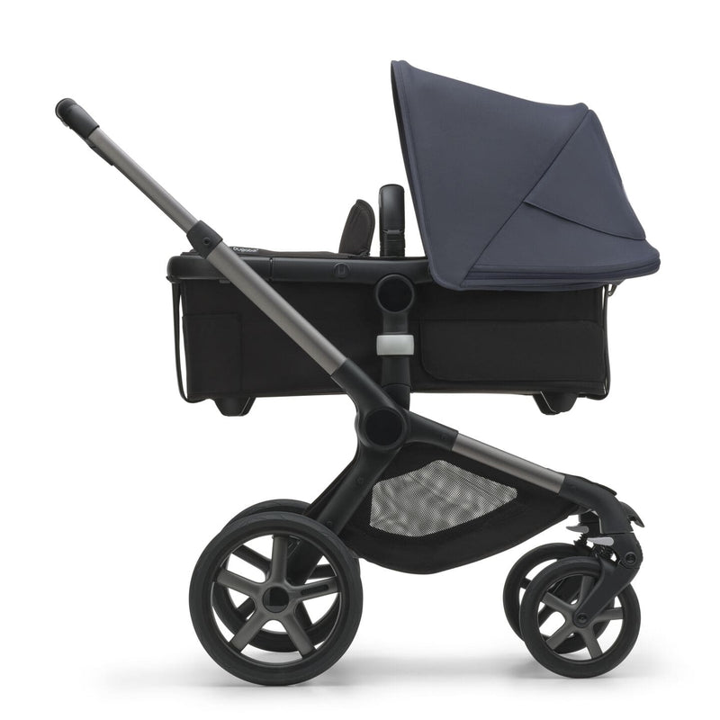 Bugaboo Fox 5 Bassinet & Seat Stroller - Graphite Chassis-Stormy Blue/Black - Luna Baby Store Miami