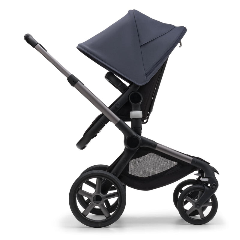 Bugaboo Fox 5 Bassinet & Seat Stroller - Graphite Chassis-Stormy Blue/Black - Luna Baby Store Miami