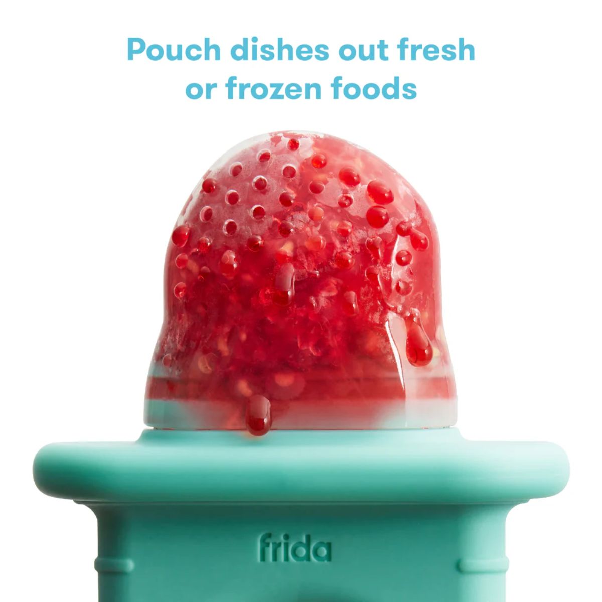 Frida Baby Push Pop Baby Food Feeder - Light Teal Blue