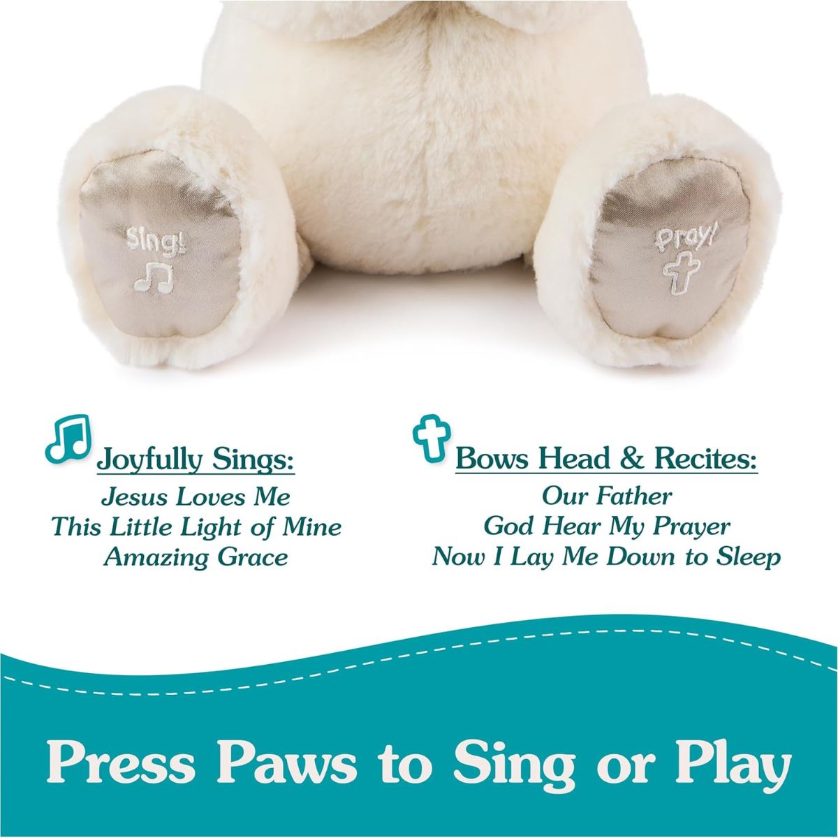 GUND Animated Goodnight Prayer Bear Plush Teddy Bear 11"