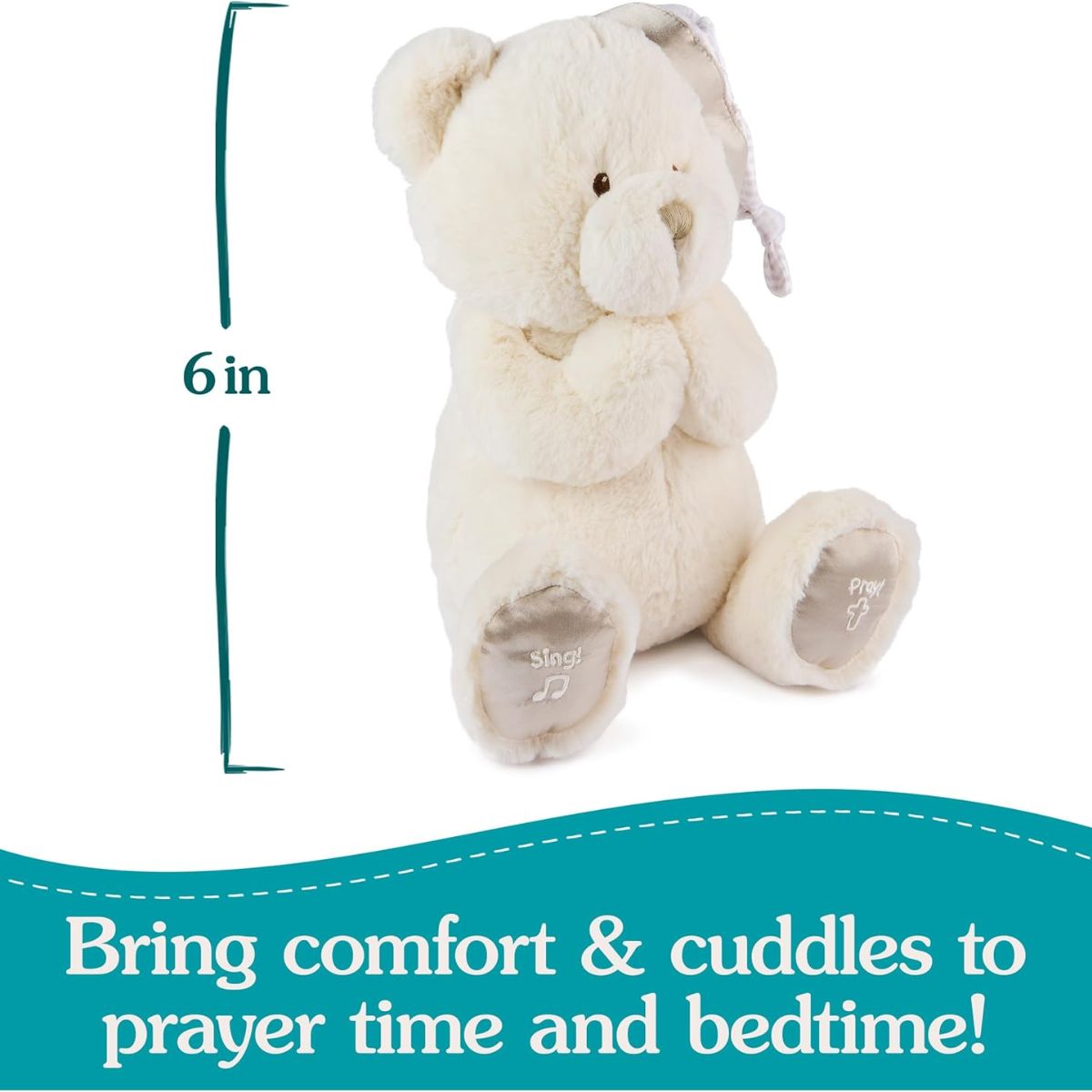 GUND Animated Goodnight Prayer Bear Plush Teddy Bear 11" on Luna Baby Store Miami
