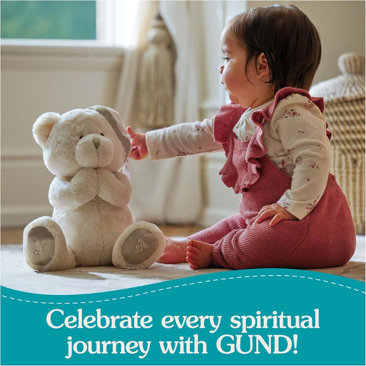 GUND Animated Goodnight Prayer Bear Plush Teddy Bear 11"