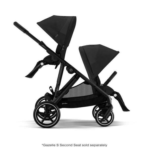 Cybex Gazelle S 2 Stroller - Black Frame/Moon Black Seat - Luna Baby Store Miami