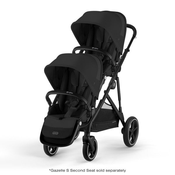 Cybex Gazelle S 2 Stroller - Black Frame/Moon Black Seat - Luna Baby Store Miami