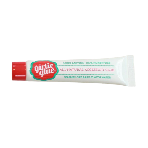 Girlie Glue is perfect for sticking bows to babies. It is made with Agave nectar and other all-natural ingredients. It is safe for skin and hair and washes away easily with water.