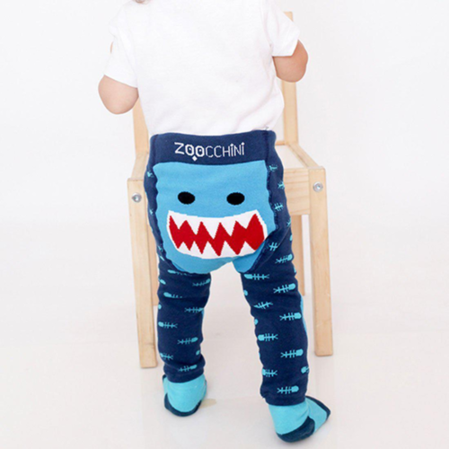 Zoocchini Grip+Easy Comfort Crawler Legging & Socks Set Shark