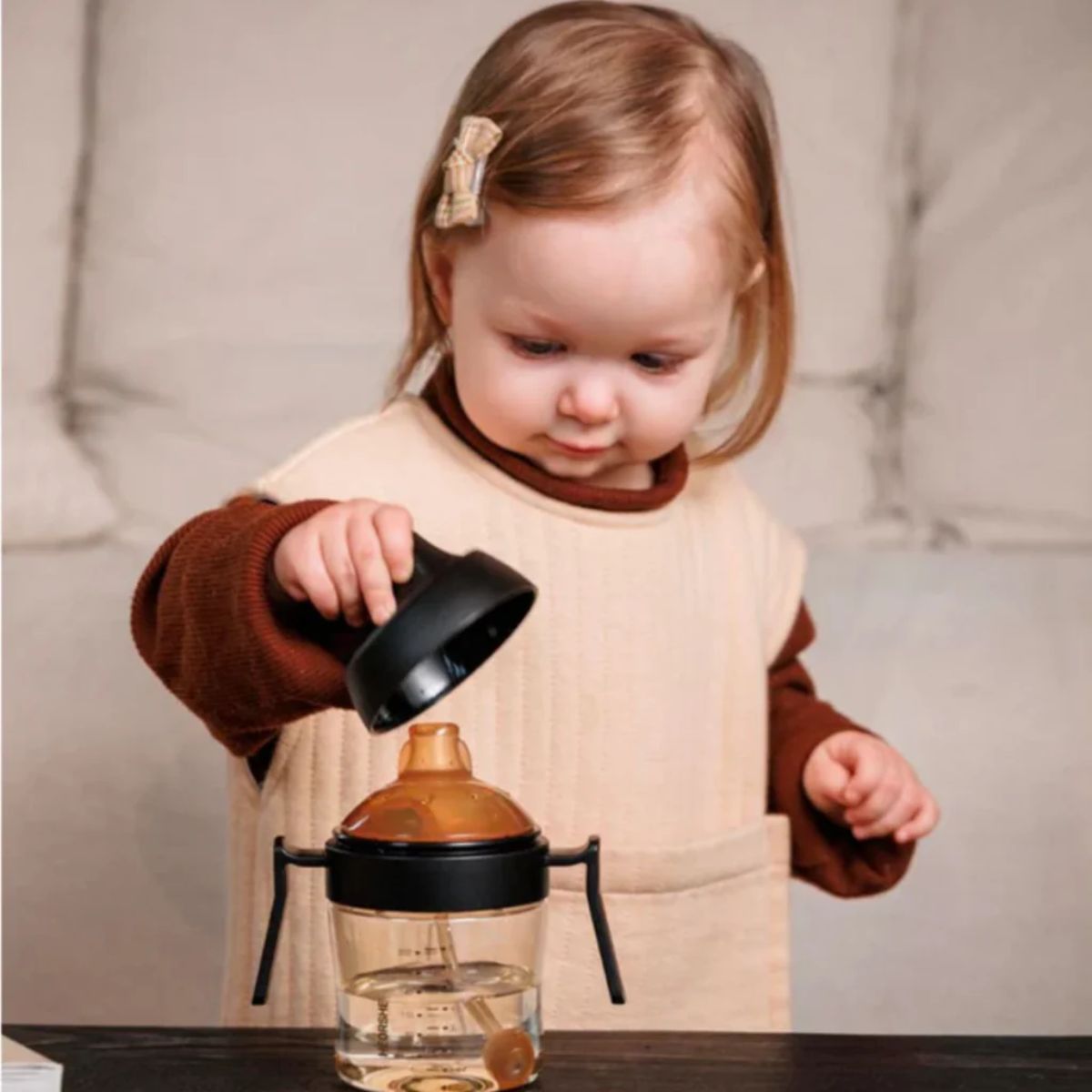 HEORSHE Sippy Cup 7oz (6M+) - White