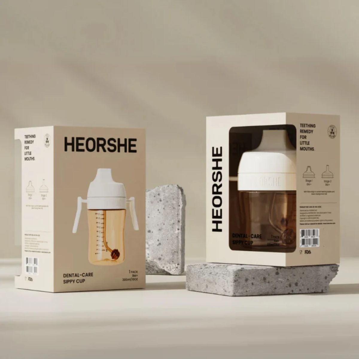 HEORSHE Sippy Cup 7oz (6M+) - White