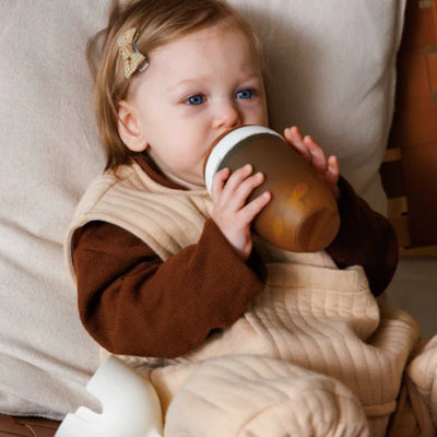 HEORSHE Ultra Wide Neck Baby Bottle 8 OZ - Grey