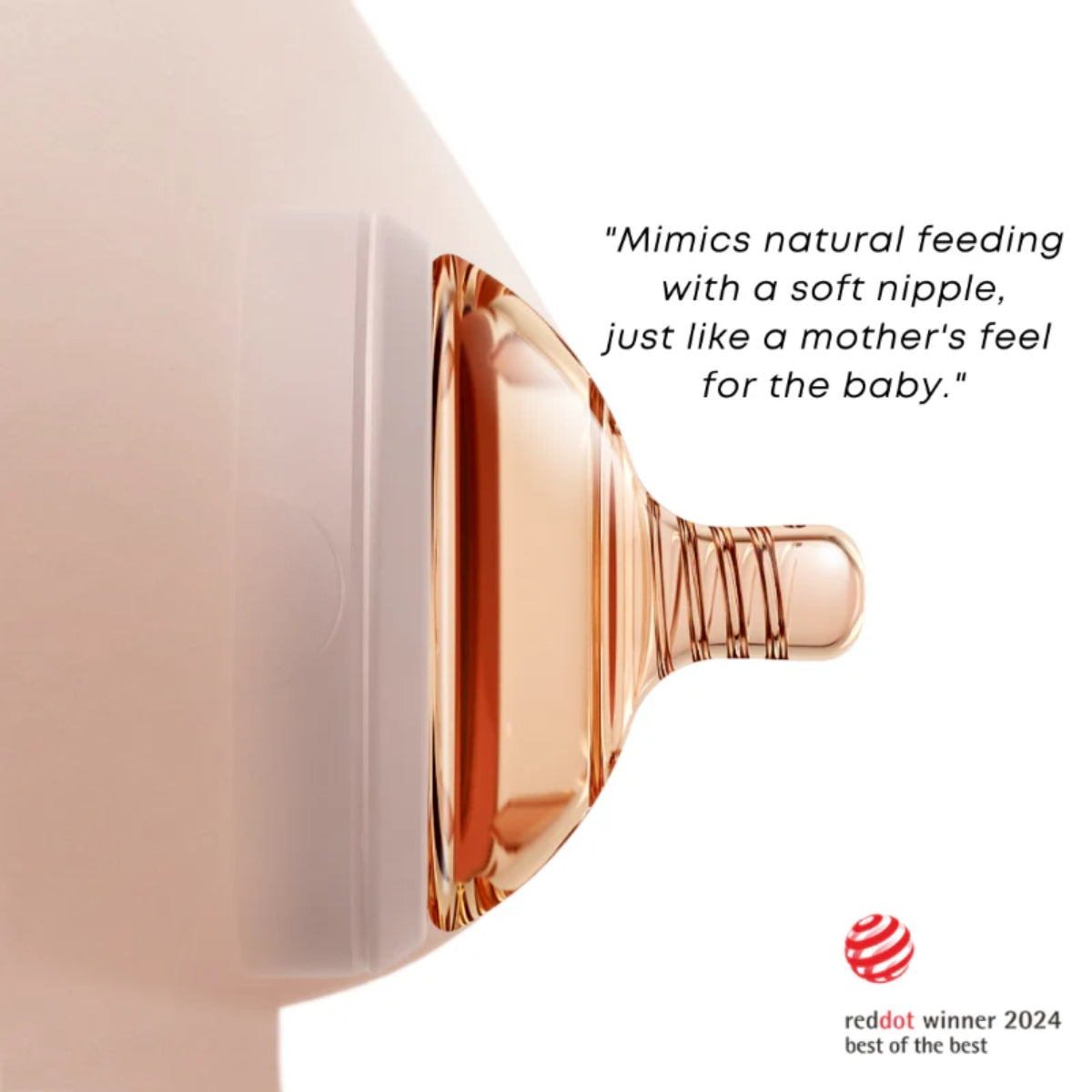 HEORSHE Ultra Wide Neck Baby Bottle 8 OZ - Grey