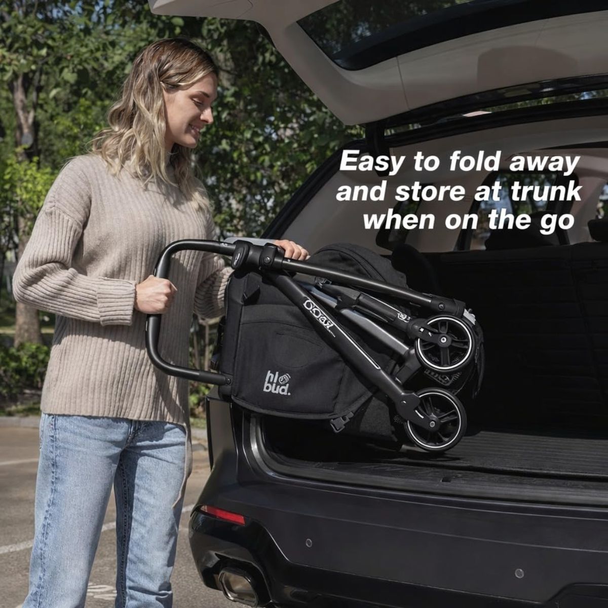 HIBUD FLOW Ultra-Compact Travel Stroller - Black