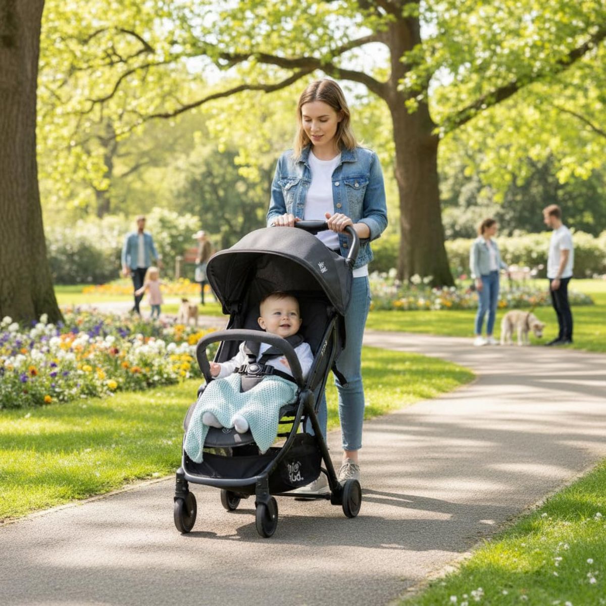 HIBUD FLOW Ultra-Compact Travel Stroller - Black on Luna Baby Store Miami
