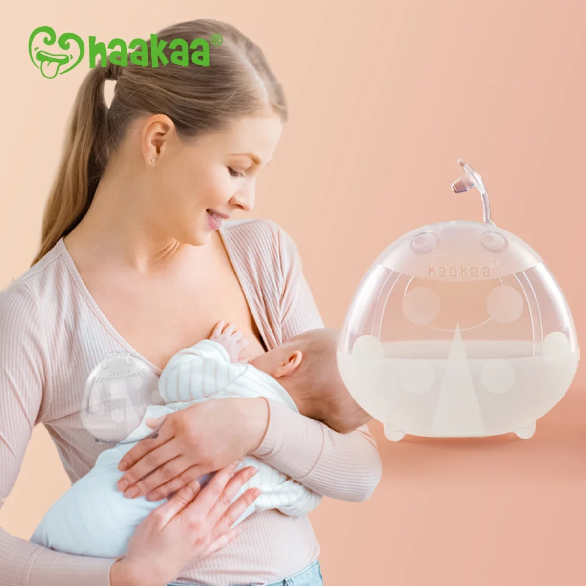 Haakaa Ladybug Silicone Breast Milk Collector, 2.5 oz/75 ml