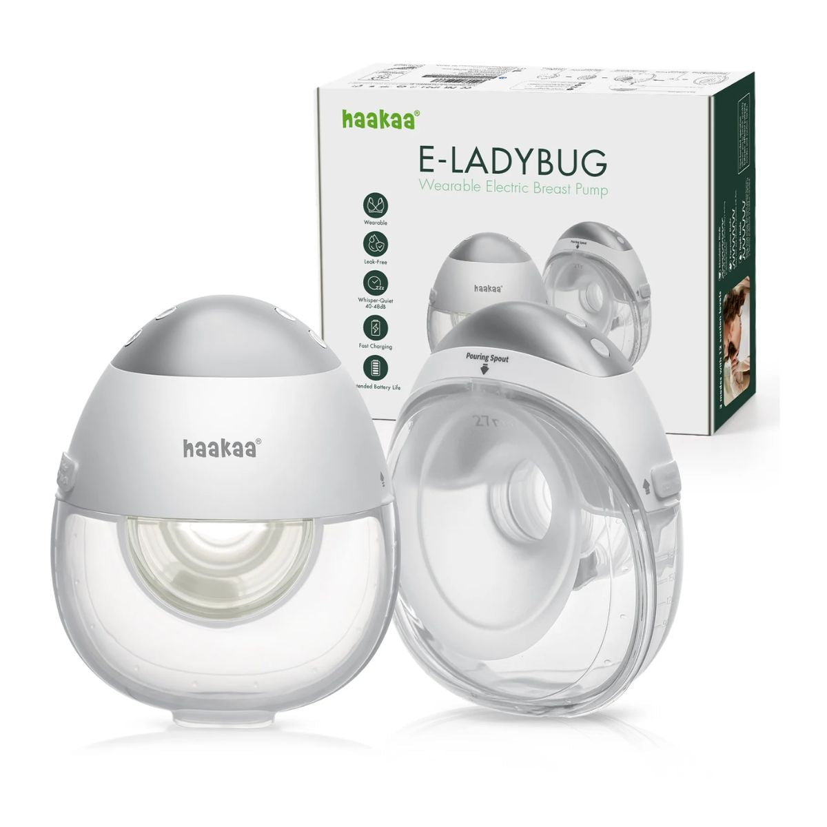 Haakaa E-Ladybug Wearable Electric Breast Pump - 2PK on Luna Baby Store Miami