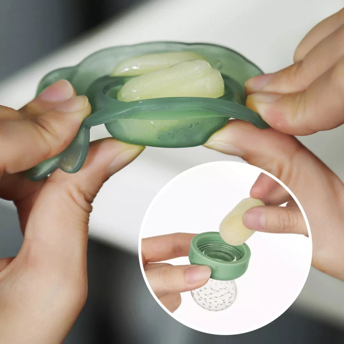 Haakaa Silicone Freeze-N-Feed Mini Combo - Blush - Easy to Clean & Travel Friendly