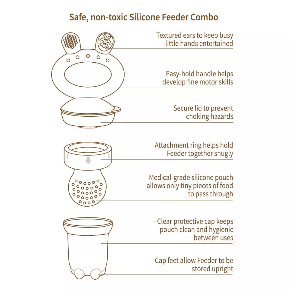 Haakaa Silicone Freeze-N-Feed Mini Combo - Blush