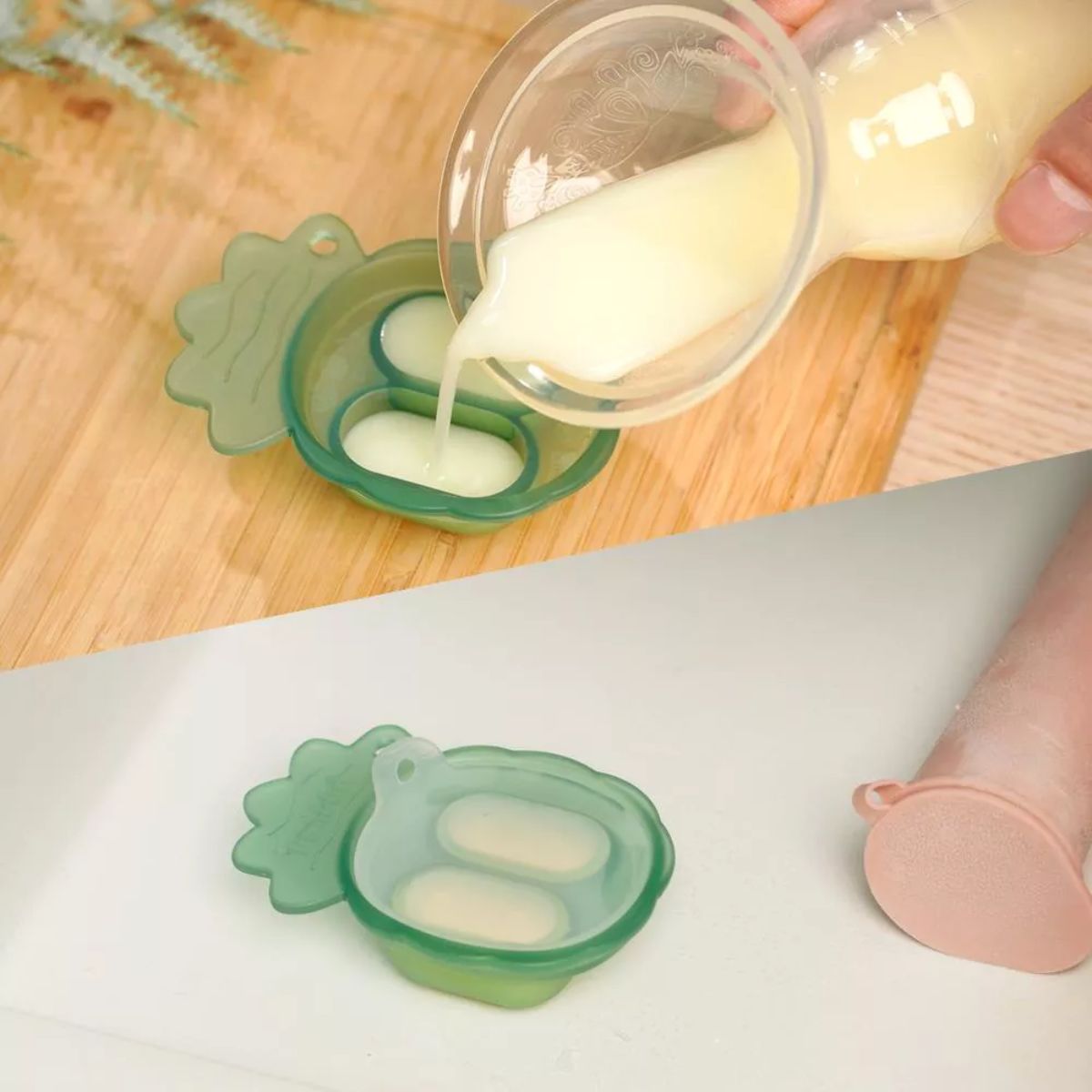 Haakaa Silicone Freeze-N-Feed Mini Combo - Blush on Luna Baby Store Miami