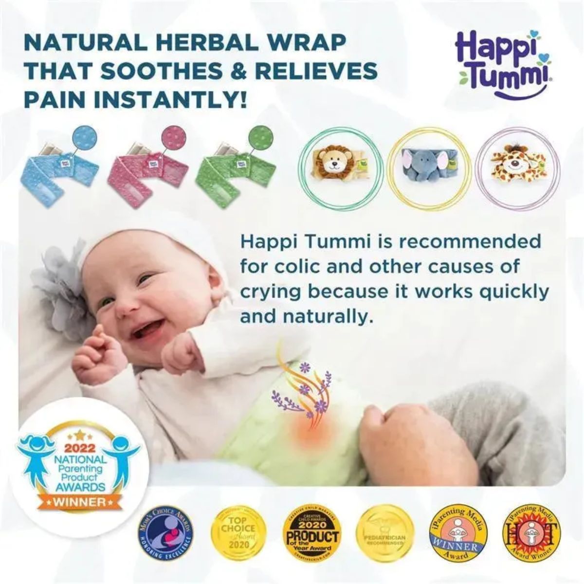 Happi Tummi Waistband - Blue on Luna Baby Store Miami