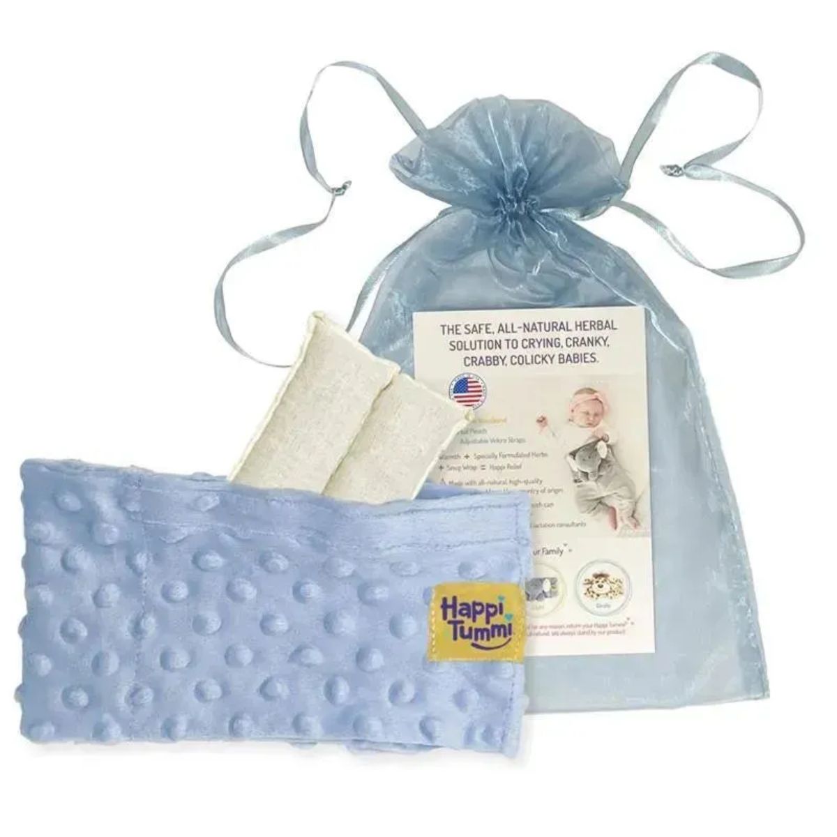 Happi Tummi Waistband - Blue on Luna Baby Store Miami