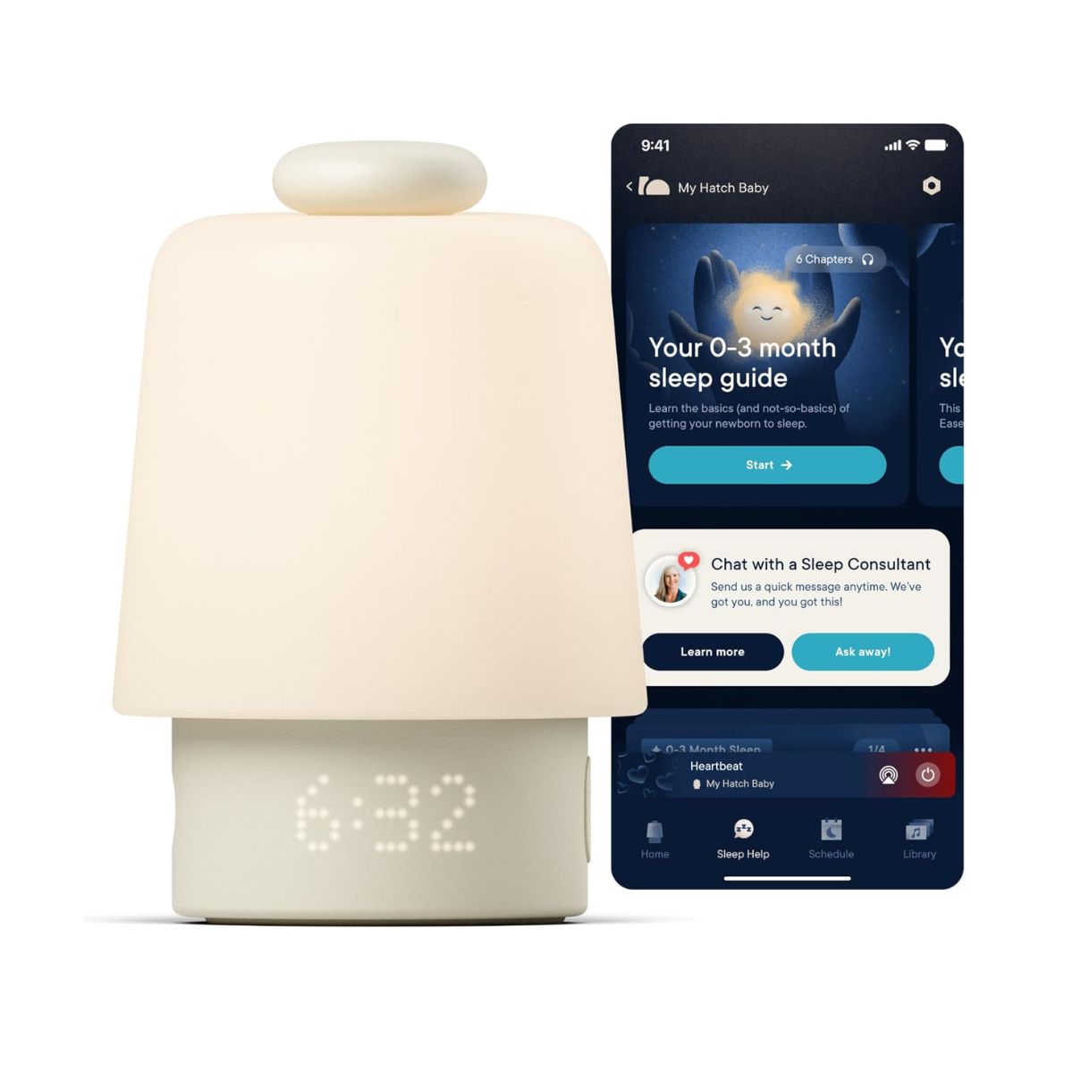 Hatch Baby Smart Night Light & Sound Machine WiFi - Putty