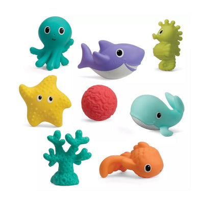 Infantino Aquarium Bath Squirters Toy 8 pieces