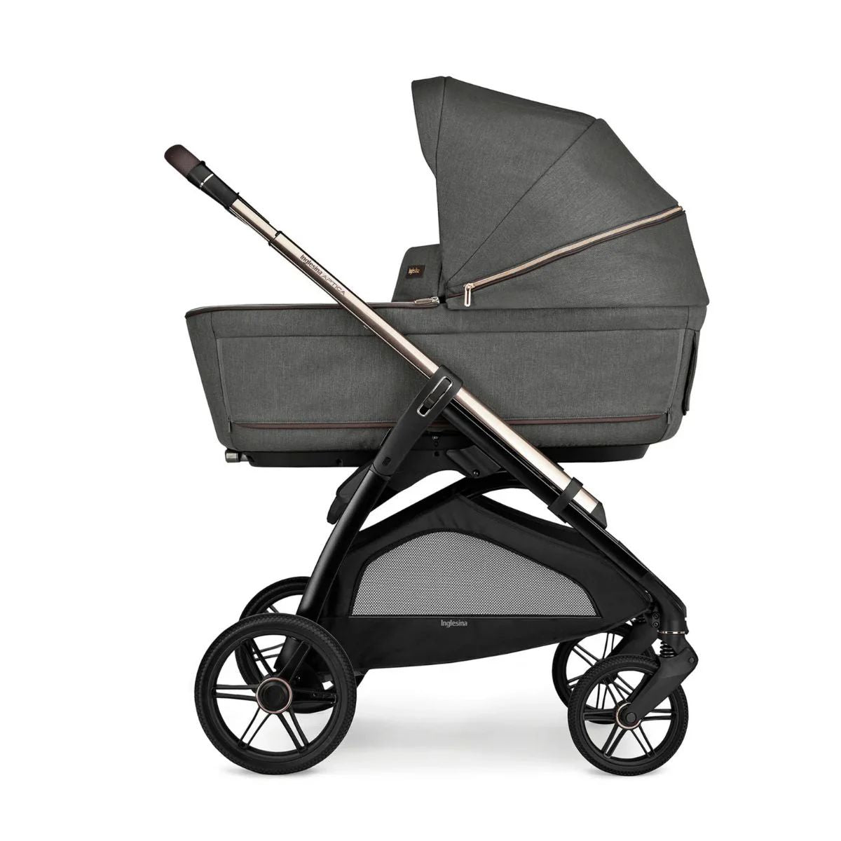 Inglesina Aptica Stroller & Bassinet + Stand - Velvet Grey on Luna Baby Store Miami
