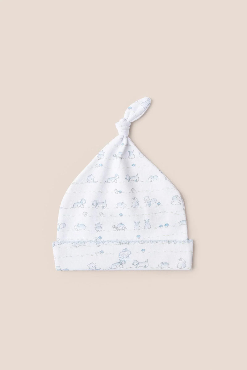 Babycottons In The Woods Knot Beanie - Blue - Luna Baby Store Miami