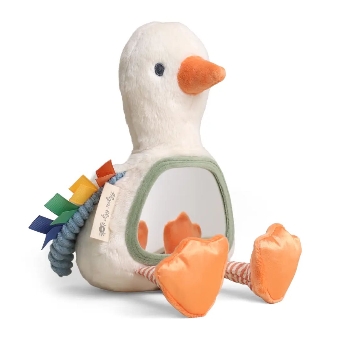 Itzy Bitzy Mirror Sensory Tummy Time Mirror - Gracie the Goose on Luna Baby Store Miami