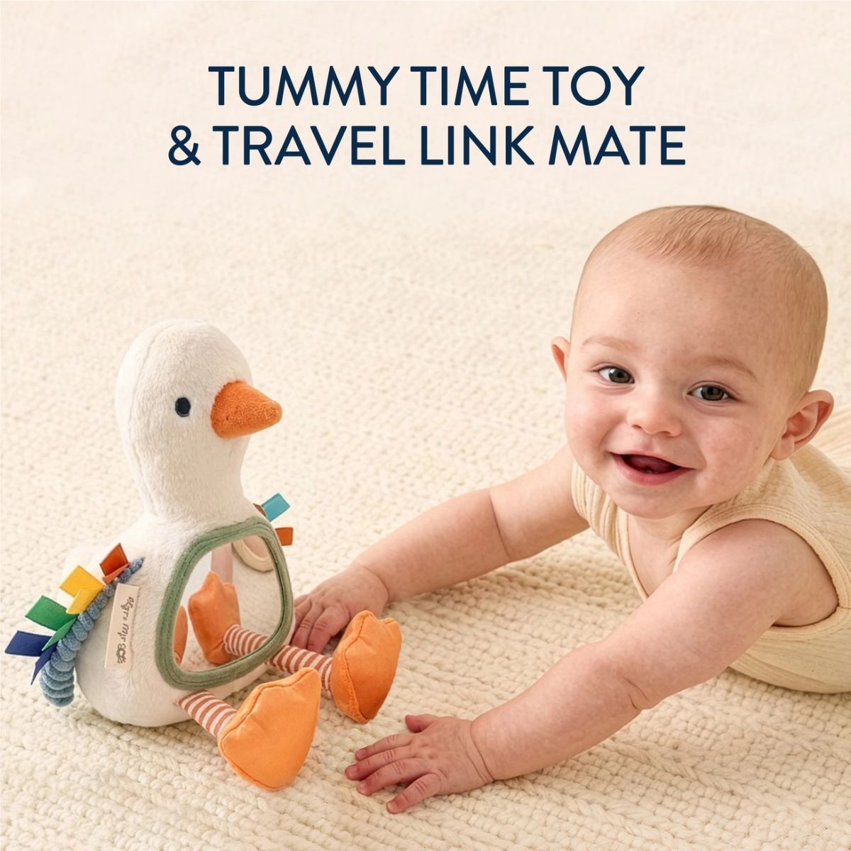 Itzy Bitzy Mirror Sensory Tummy Time Mirror - Gracie the Goose