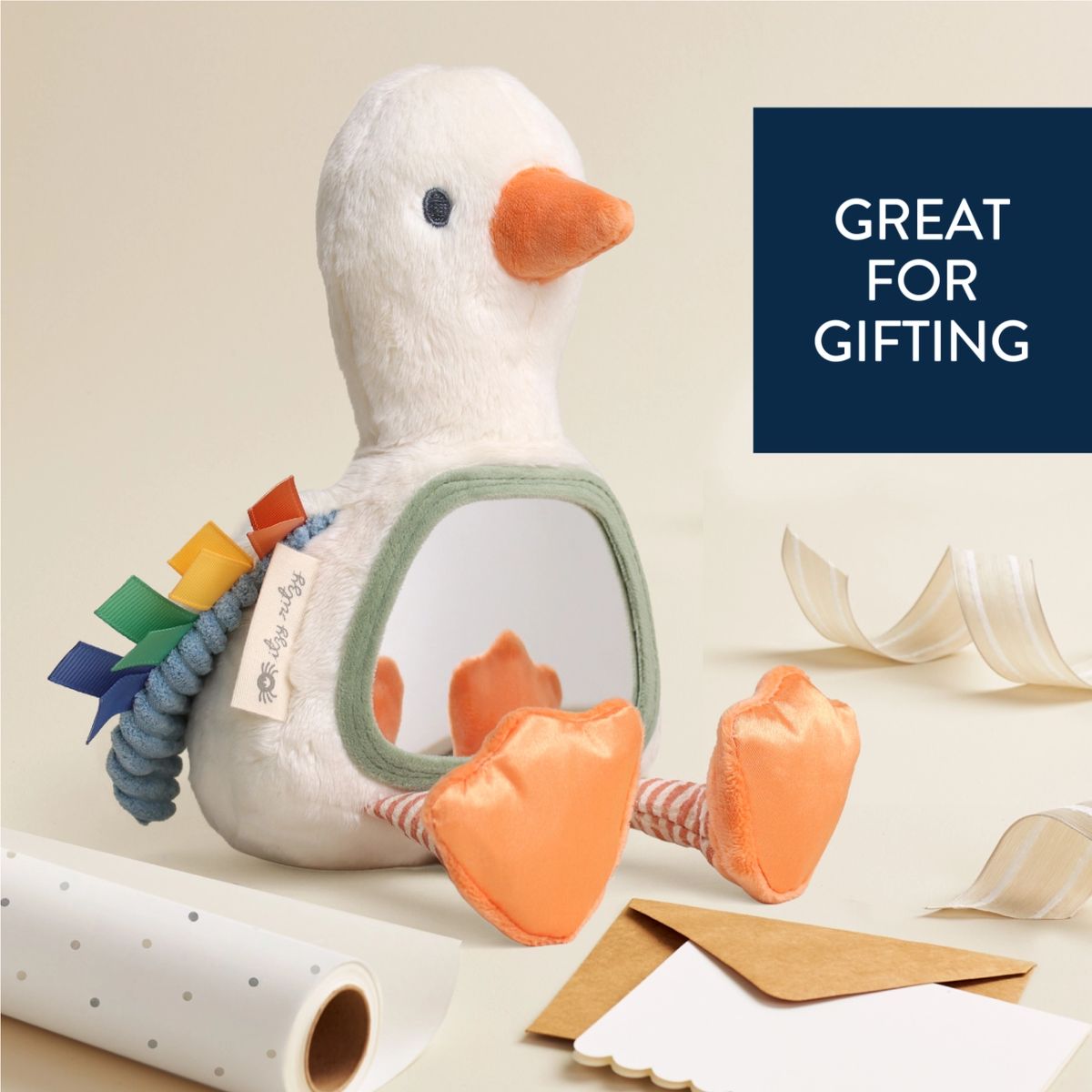 Itzy Bitzy Mirror Sensory Tummy Time Mirror - Gracie the Goose