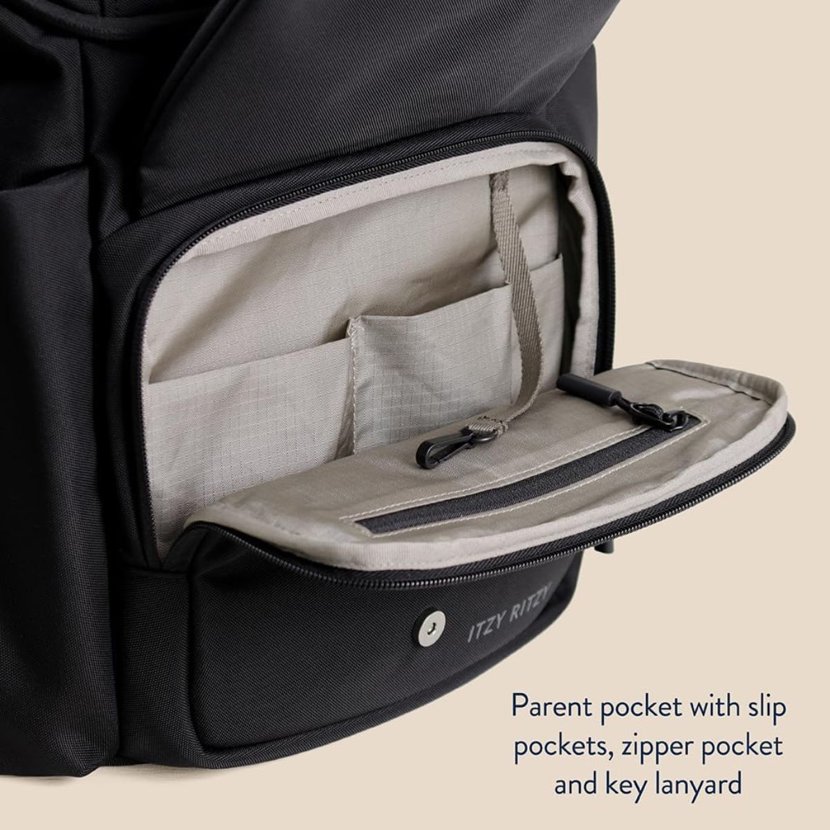 Itzy Ritzy Belong Bucket Backpack Diaper Bag - Black