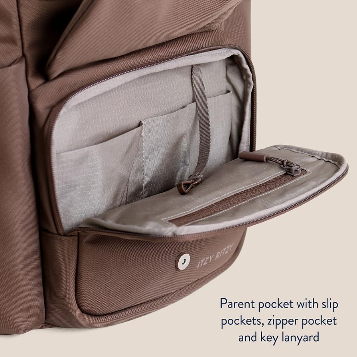 Itzy Ritzy Belong Bucket Backpack Diaper Bag - Mocha