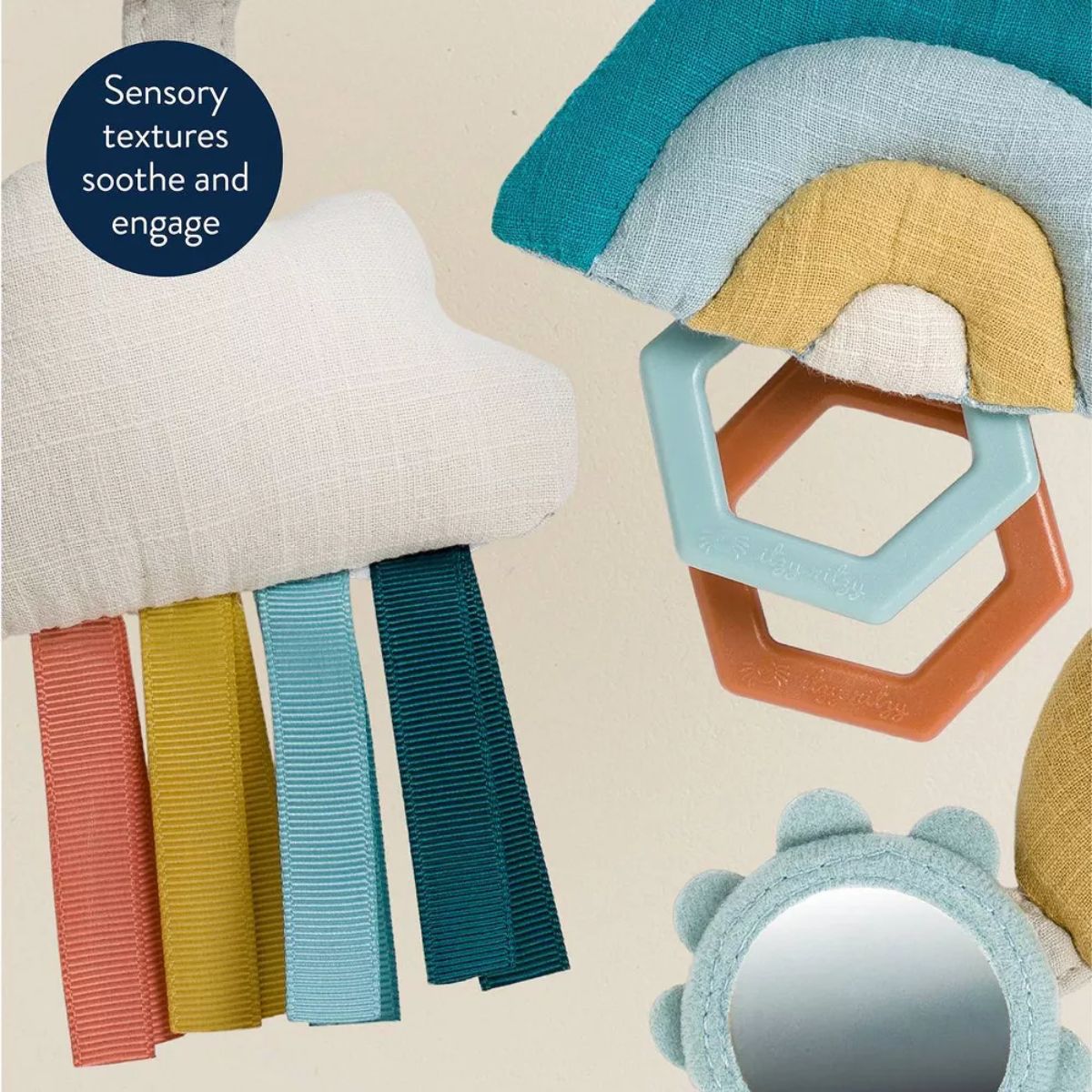 Itzy Ritzy Bitzy Spiral Car Seat - Rainbow on Luna Baby Store Miami
