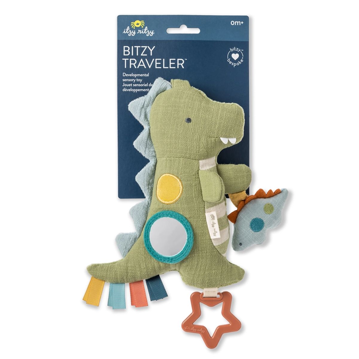 Itzy Ritzy Bitzy Traveler Developmental Sensory Toy - Dino