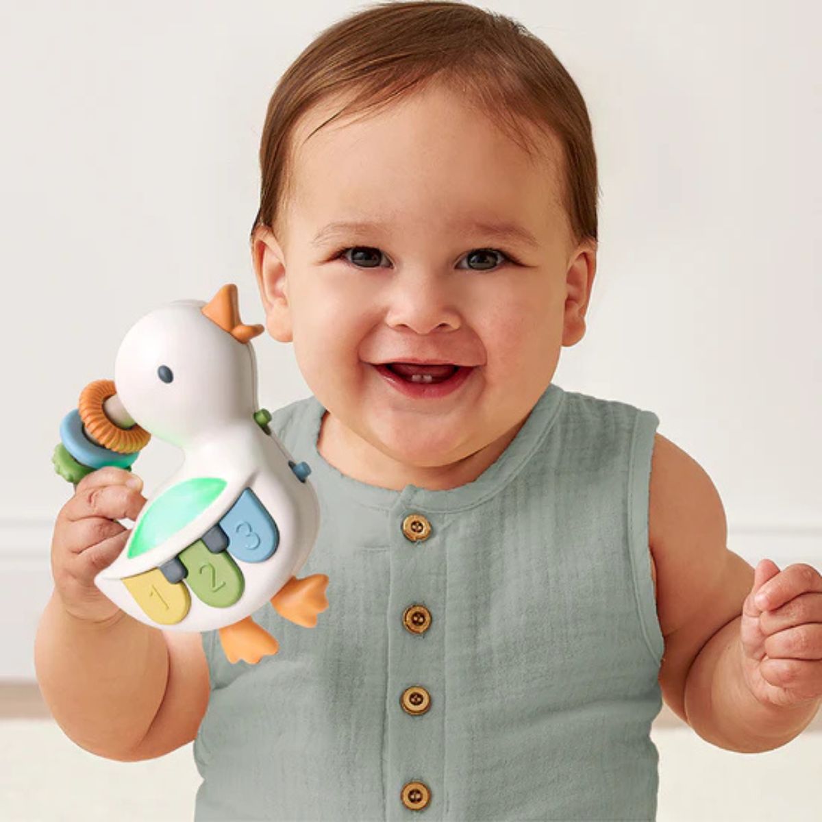 Itzy Ritzy Bitzy Tunes Light Up Interactive Piano Toy - Goose
