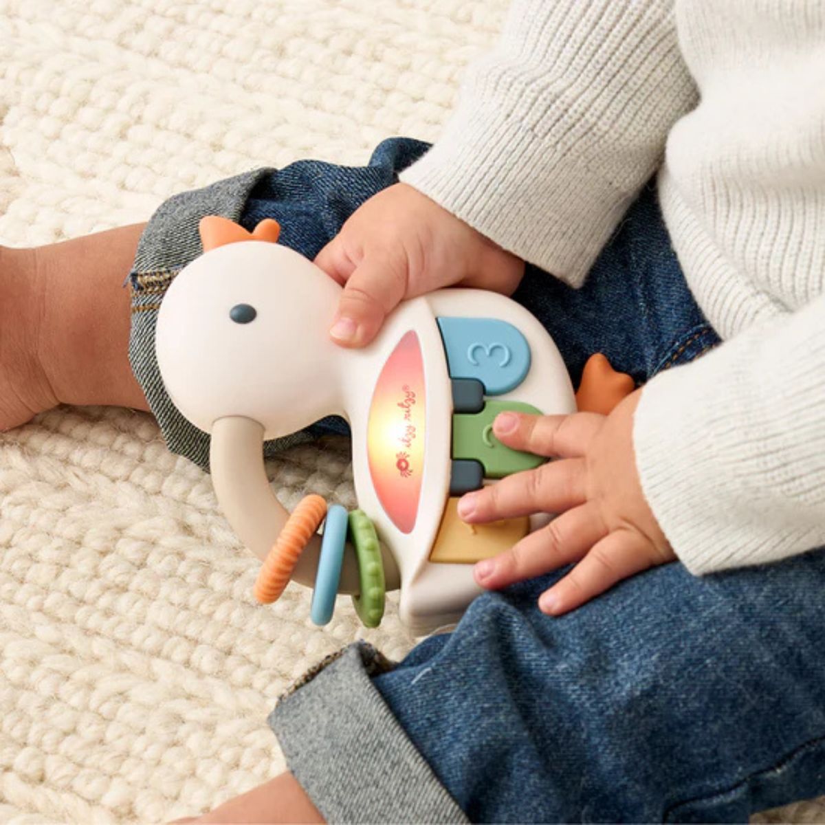 Itzy Ritzy Bitzy Tunes Light Up Interactive Piano Toy - Goose on Luna Baby Store Miami
