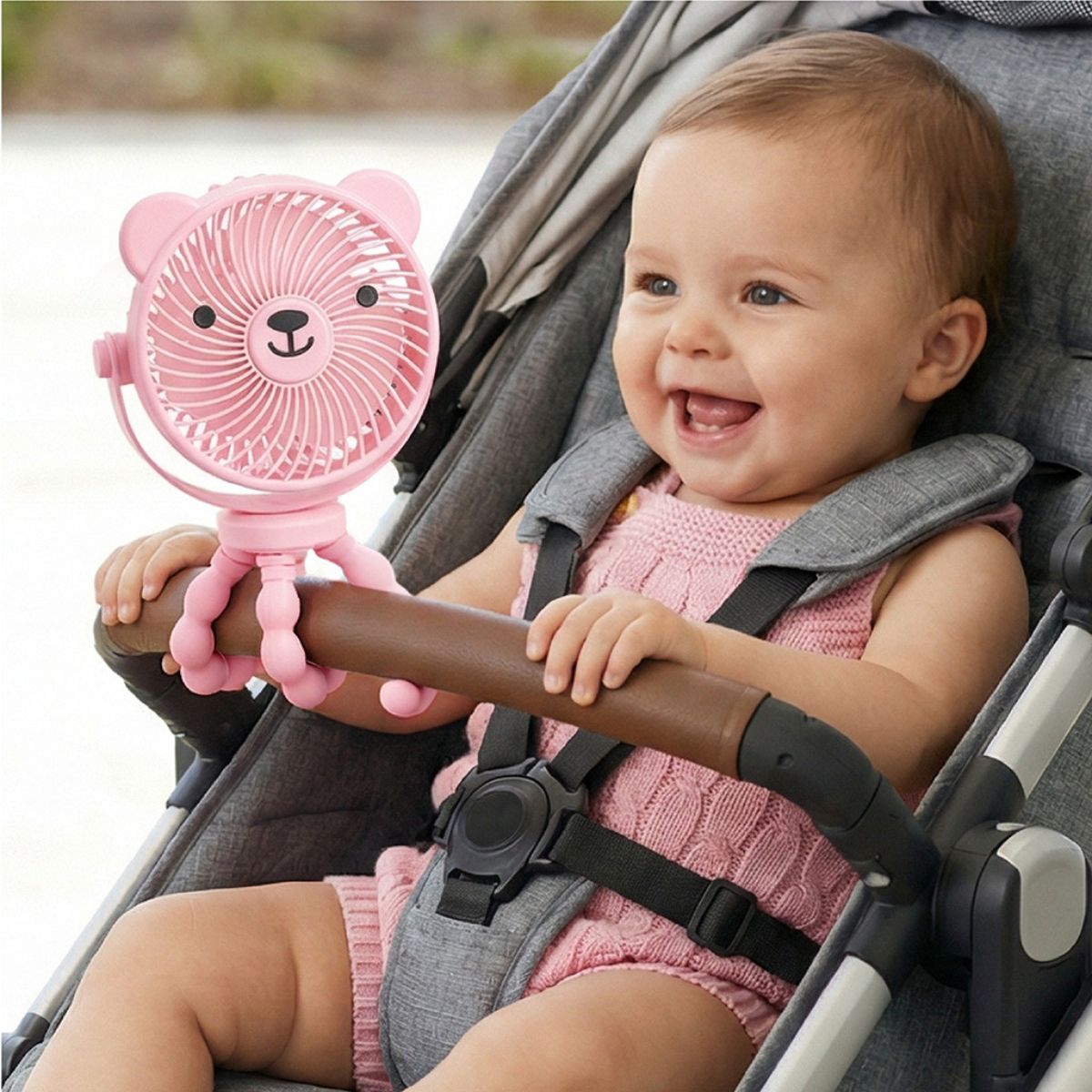 Itzy Ritzy Breeze 3-Speed Stroller Fan - Pink