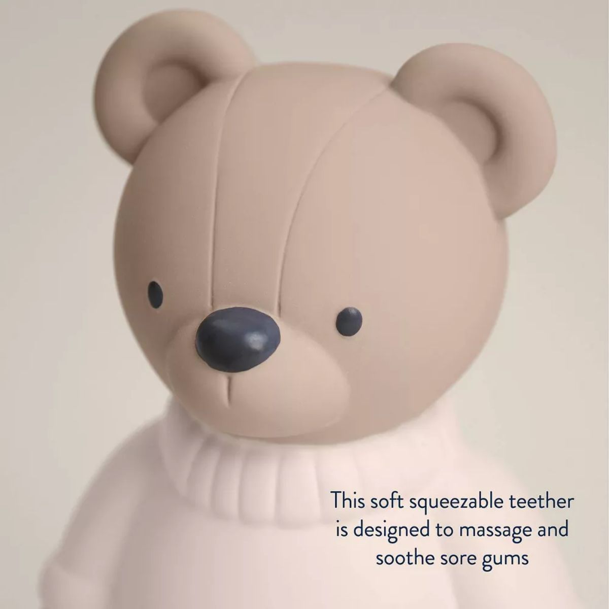 Itzy Ritzy Comfort Chew Natural Rubber Baby Teether & Toy - Bear