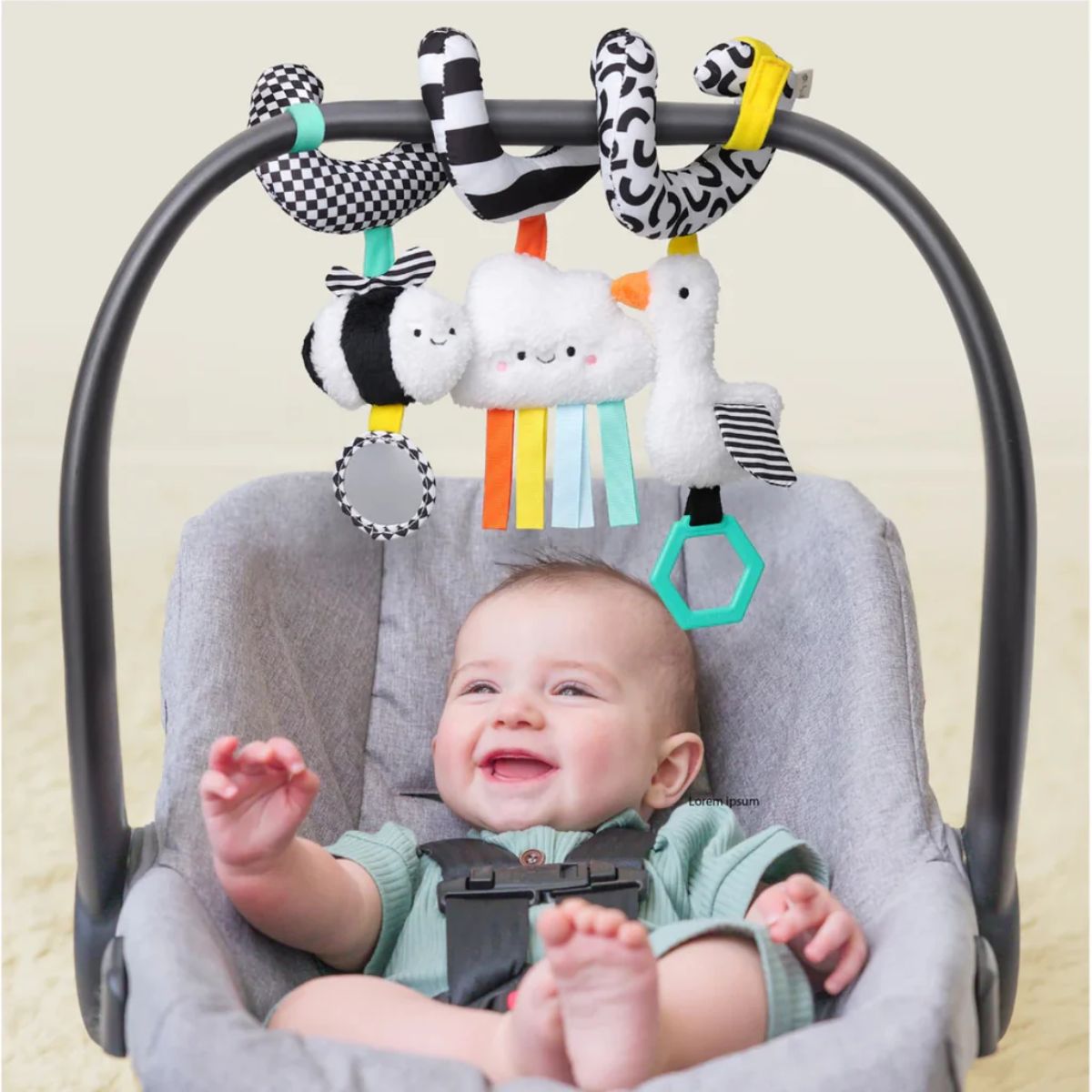 Itzy Ritzy Itzy Bitzy Spiral Car Seat & Stroller Activity Toy - High Contrast