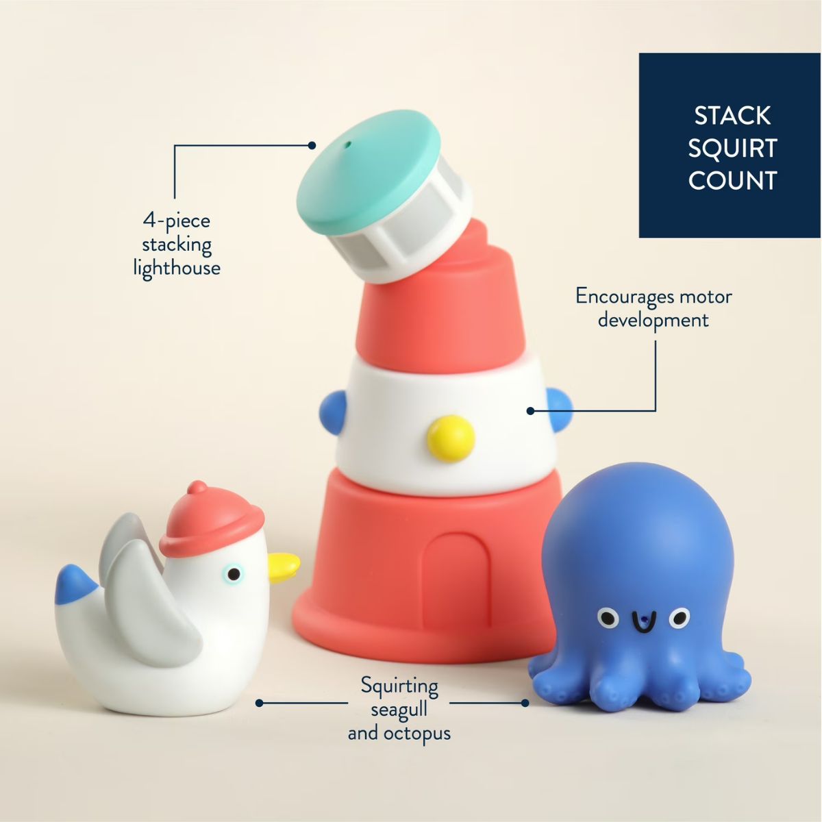 Itzy Ritzy Itzy Stack and Squirt Bath Toy