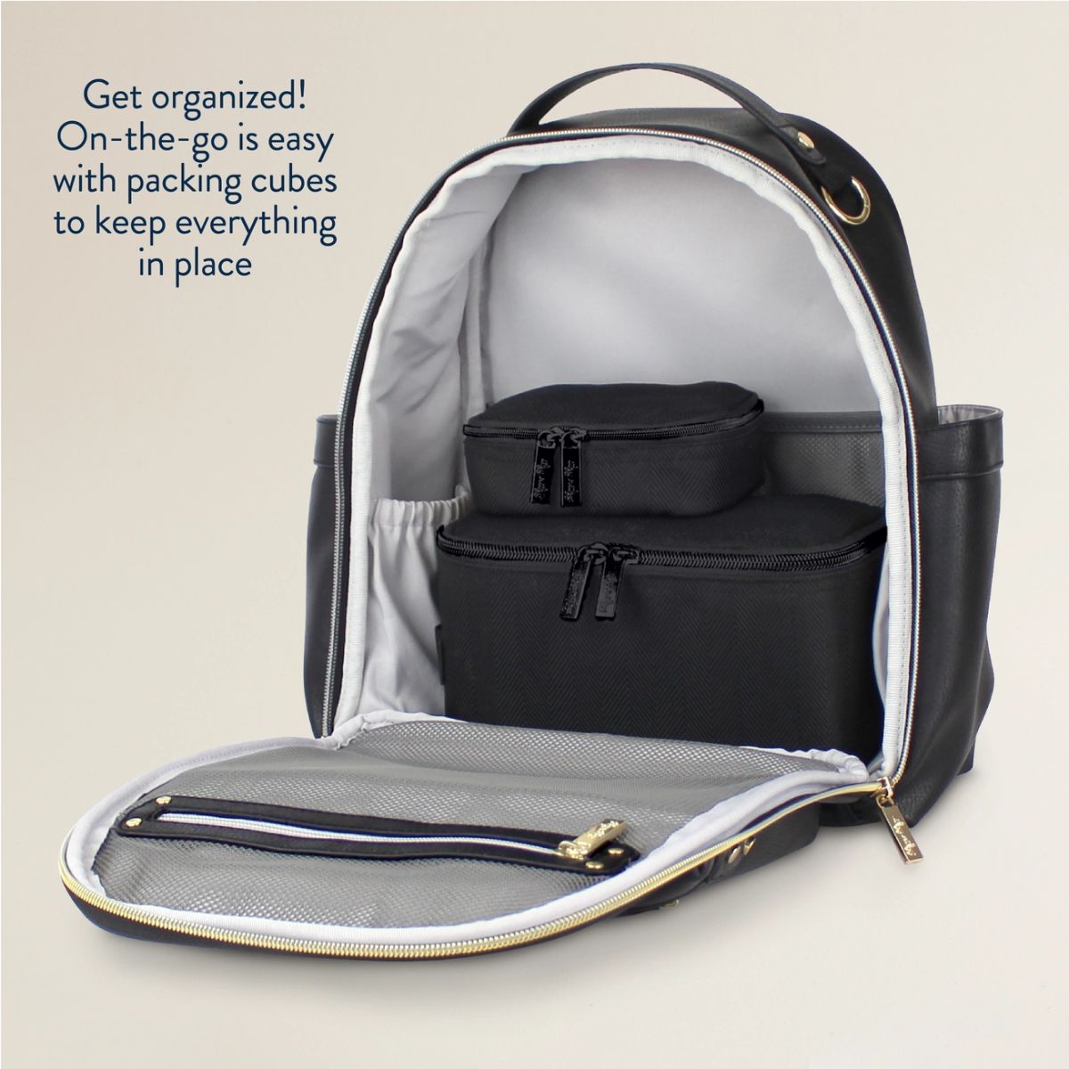 Itzy Ritzy Pack Like A Boss Packing Cubes - Matte Black