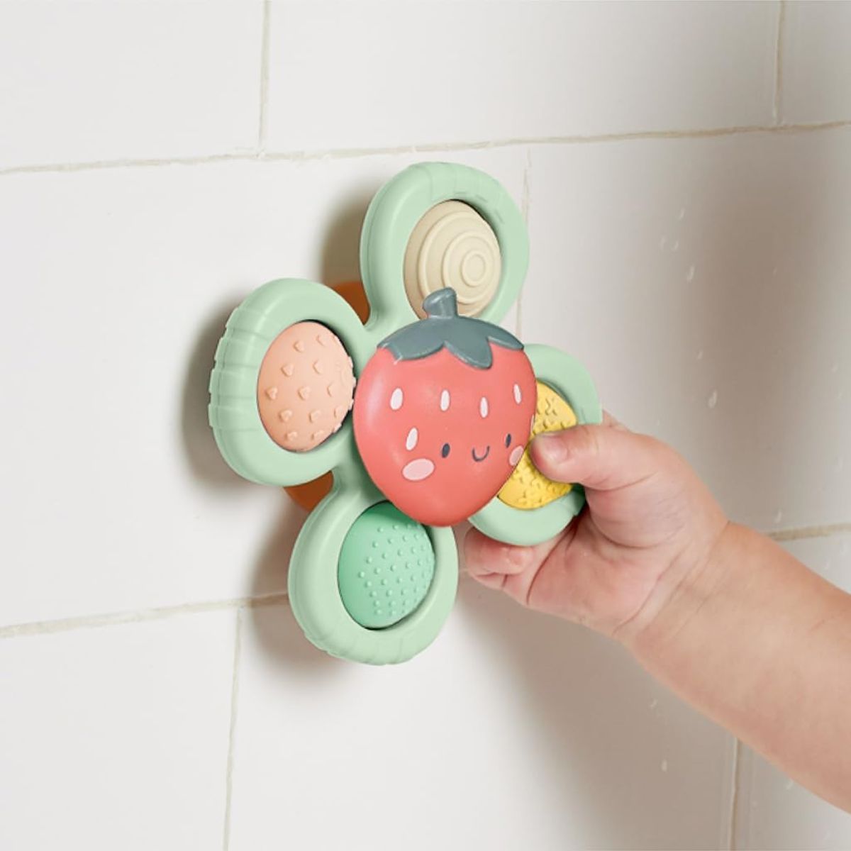 Itzy Ritzy Pop & Whirl Fidget Spinner Travel & Bath Toy - Strawberry