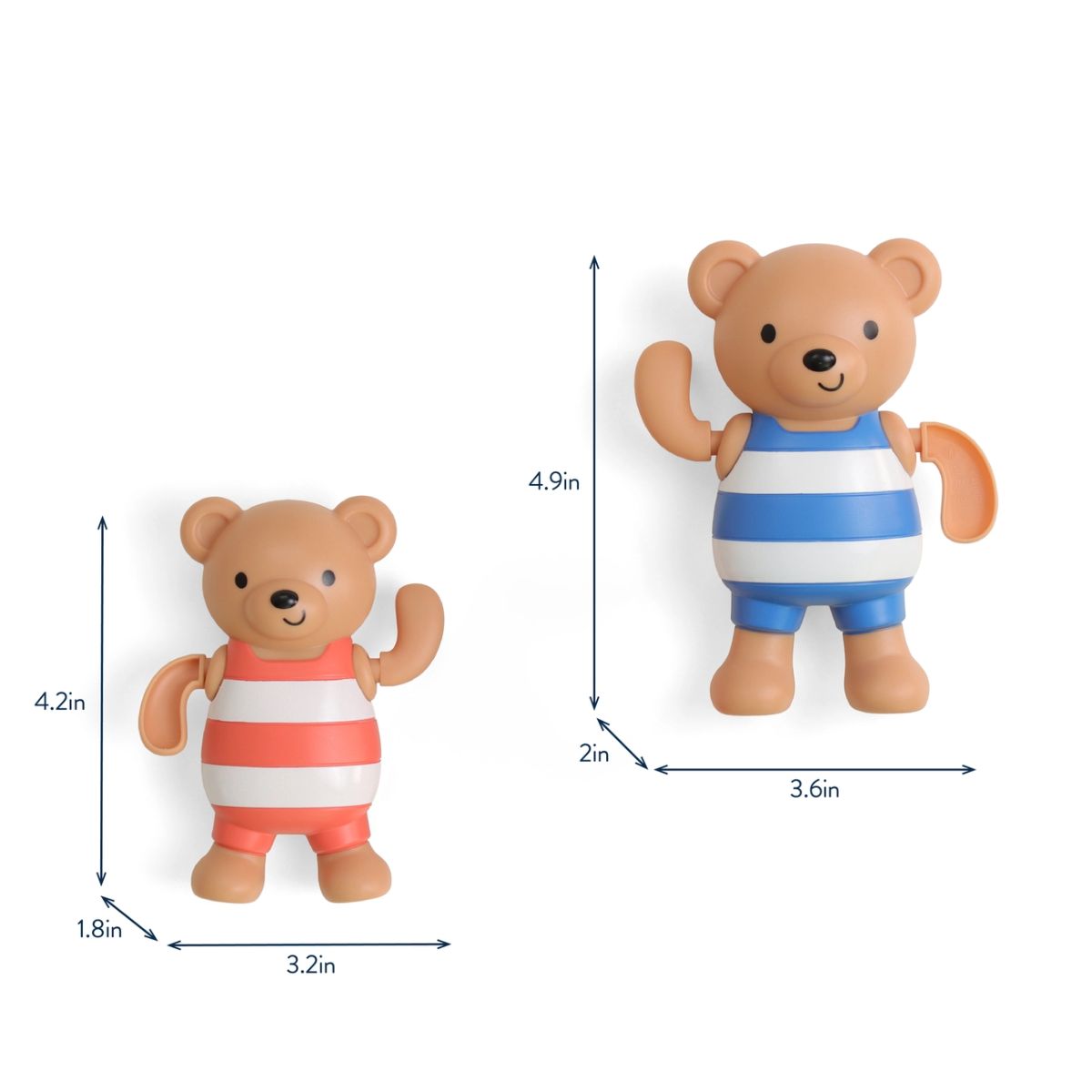 Itzy Ritzy Silly Swimmers Bath Toys 2pk - Bear