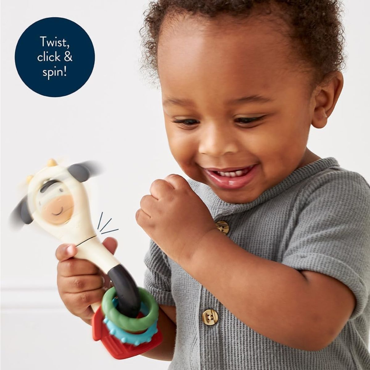 Itzy Ritzy Spinner Rattle - Carmen the Cow