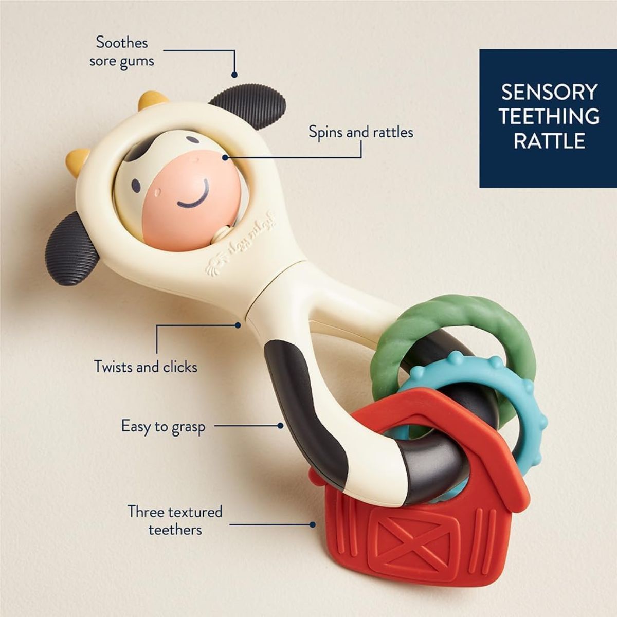 Itzy Ritzy Spinner Rattle - Carmen the Cow
