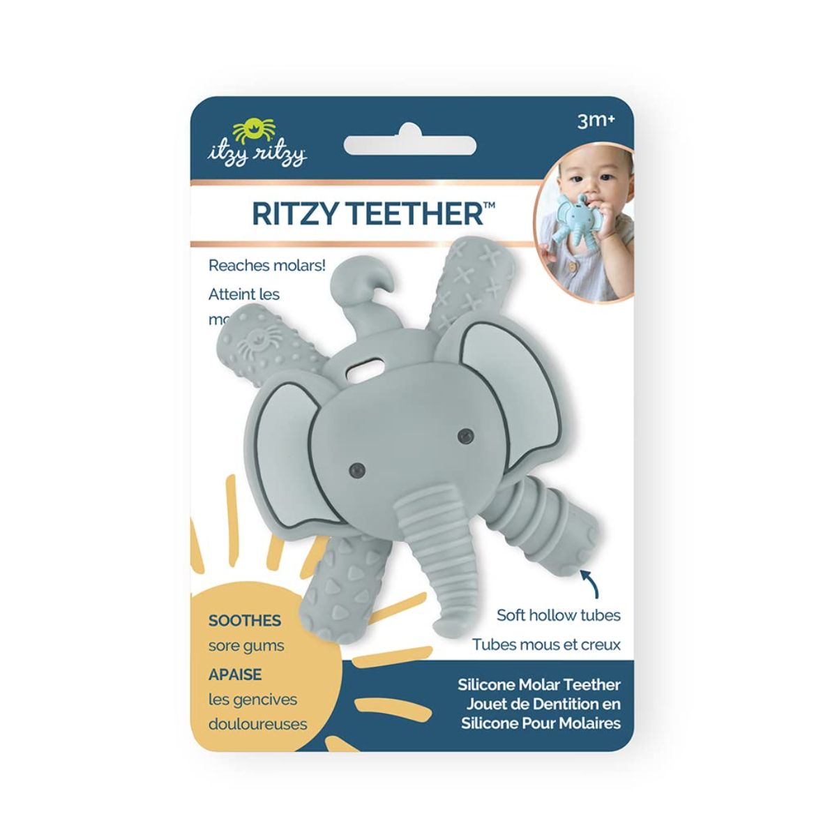 Itzy Ritzy Teether Baby Molar Teether - Elephant