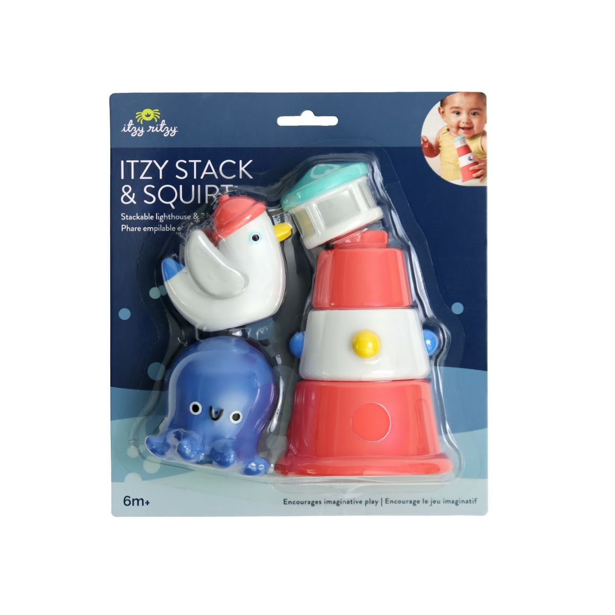 Itzy Ritzy Itzy Stack and Squirt Bath Toy